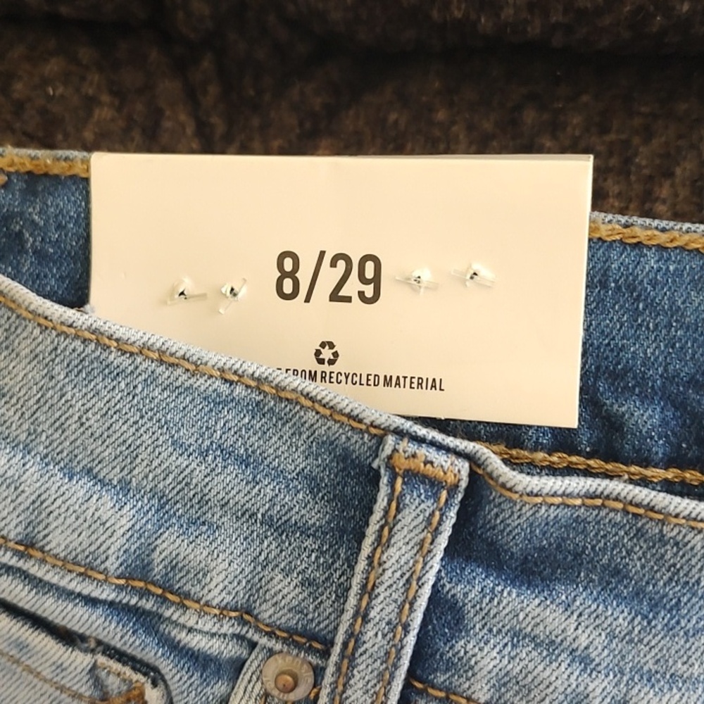 Kensie Light Blue Denim Cutoff Shorts - Picture 4 of 6